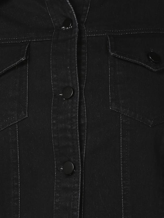 shirt collar denim jacket - 16616462 - Zoom Image - 5