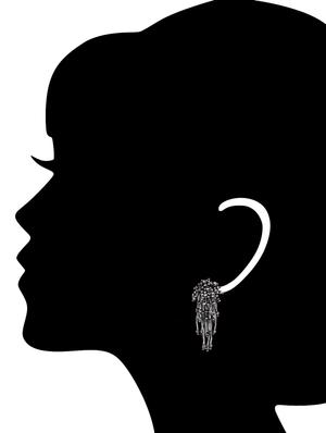 blue metal drop earring - 16616983 - Standard Image - 2