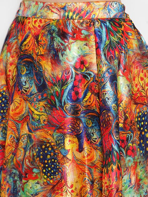 solid blouse with floral flared lehenga - 16618125 - Zoom Image - 5