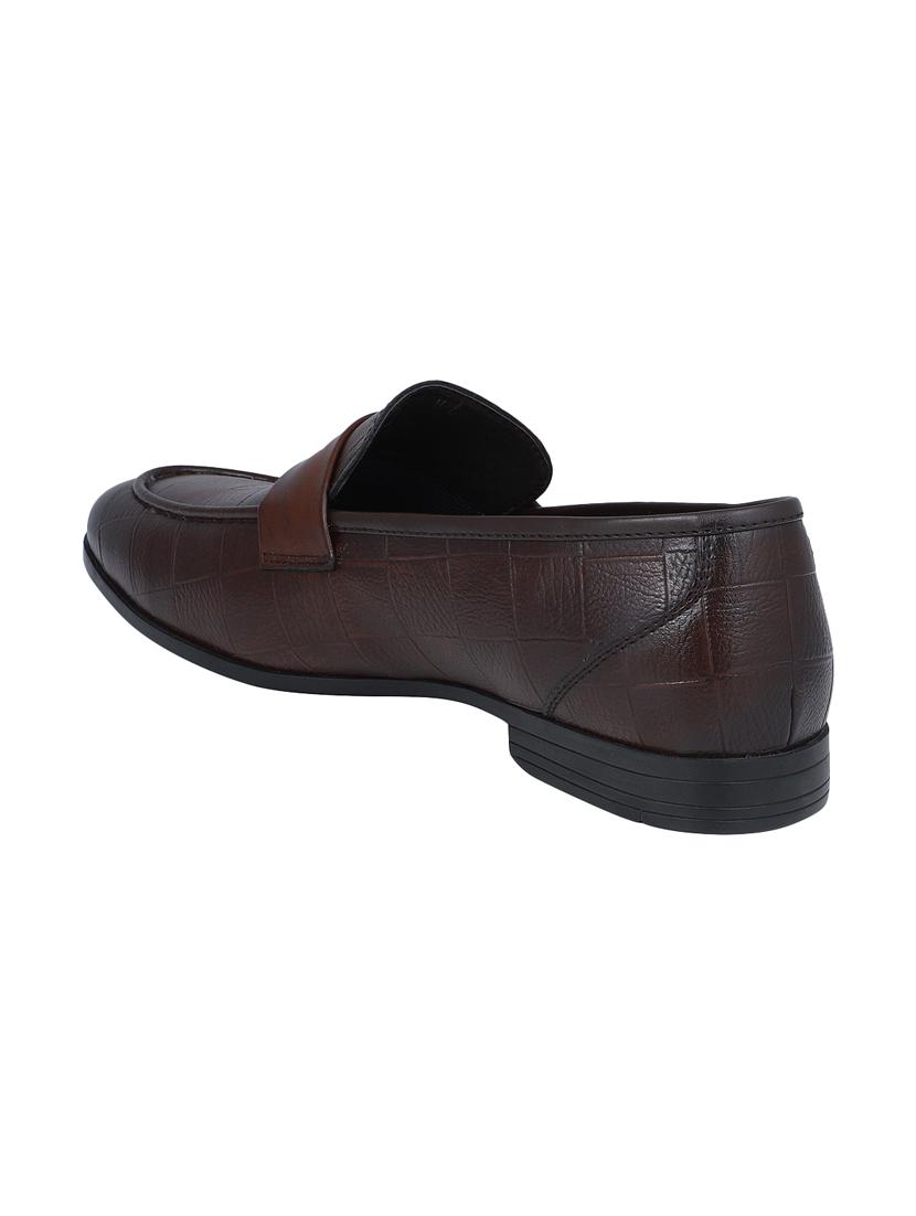 brown leather slip ons - 16618144 - Zoom Image - 2