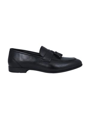 black leather tassel slip ons - 16618145 - Standard Image - 2