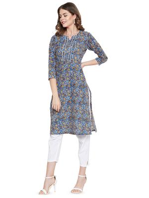 floral a-line kurta - 16618152 - Standard Image - 2