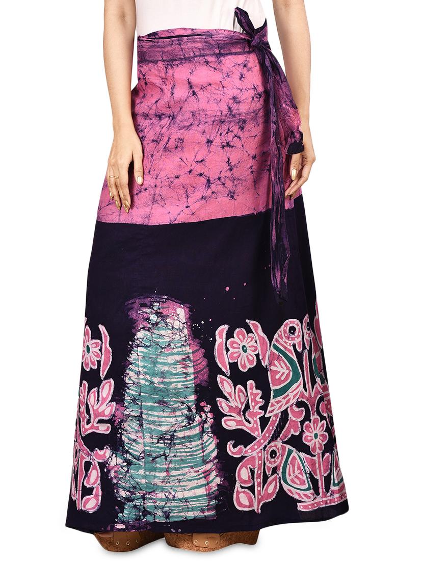 tie knot flared wrap skirt - 16618214 - Zoom Image - 2