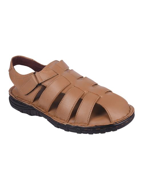 beige leather back strap sandals - 16618558 - Standard Image - 1