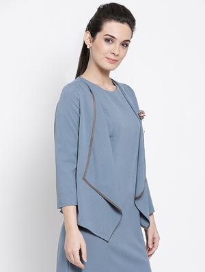 waterfall neck long sleeved shrug - 16618575 - Standard Image - 2
