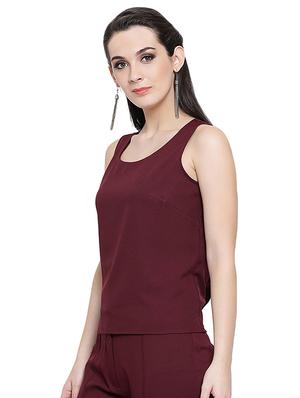 scoop neck solid tank top - 16618624 - Standard Image - 2