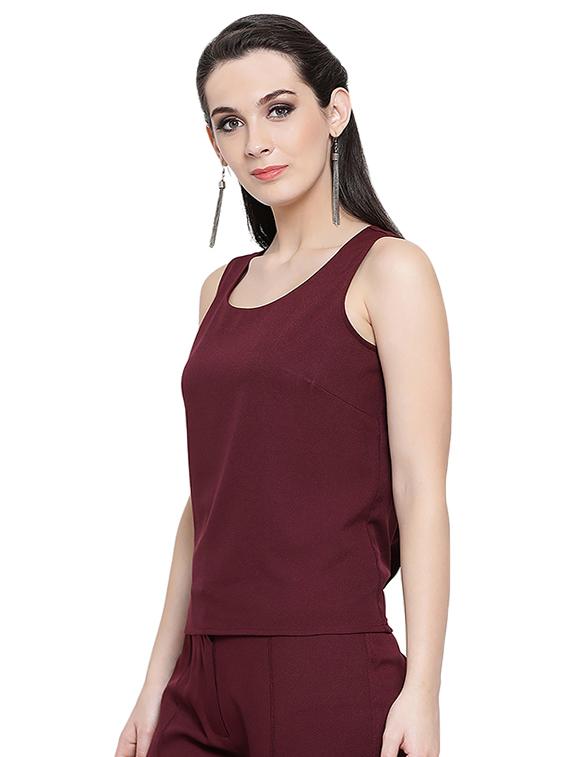 scoop neck solid tank top - 16618624 - Zoom Image - 2