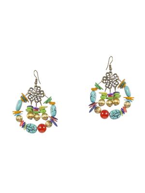 multi colored metal drop earring - 16618636 - Standard Image - 2
