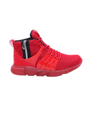 red mesh lace up sport shoes - 16618678 - Standard Image - 2