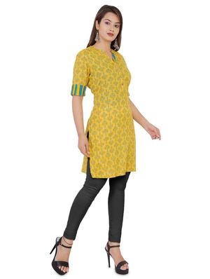 printed straight kurti - 16618742 - Standard Image - 2