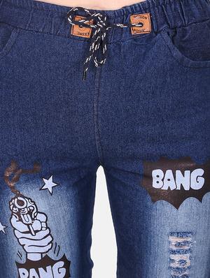 drawstring waist quirky jean - 16618779 - Standard Image - 5