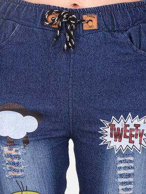 drawstring waist quirky jean - 16618783 - Standard Image - 5