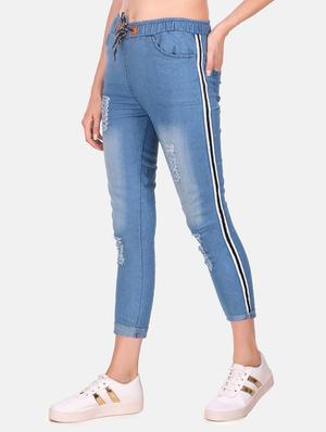 drawstring waist distressed jean - 16618785 - Standard Image - 2