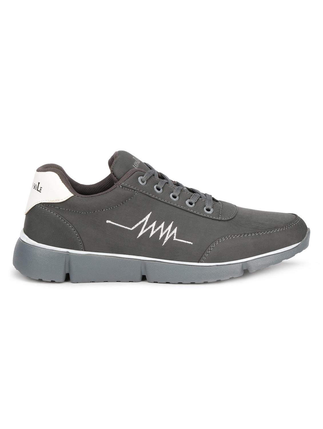 grey canvas lace up sport shoes - 16618788 - Zoom Image - 2