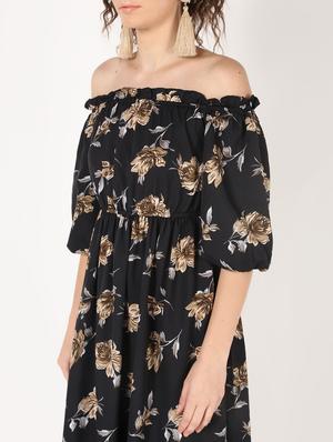 off shoulder floral maxi dress - 16618847 - Standard Image - 5