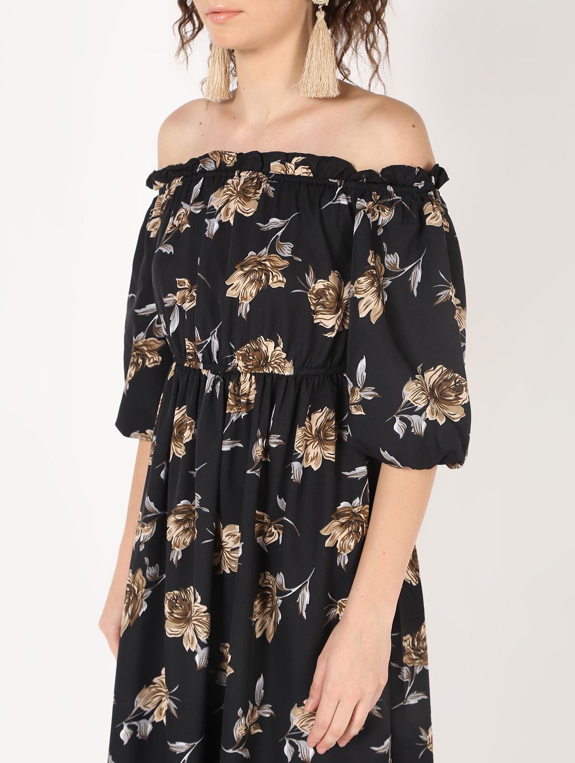 off shoulder floral maxi dress - 16618847 - Zoom Image - 5