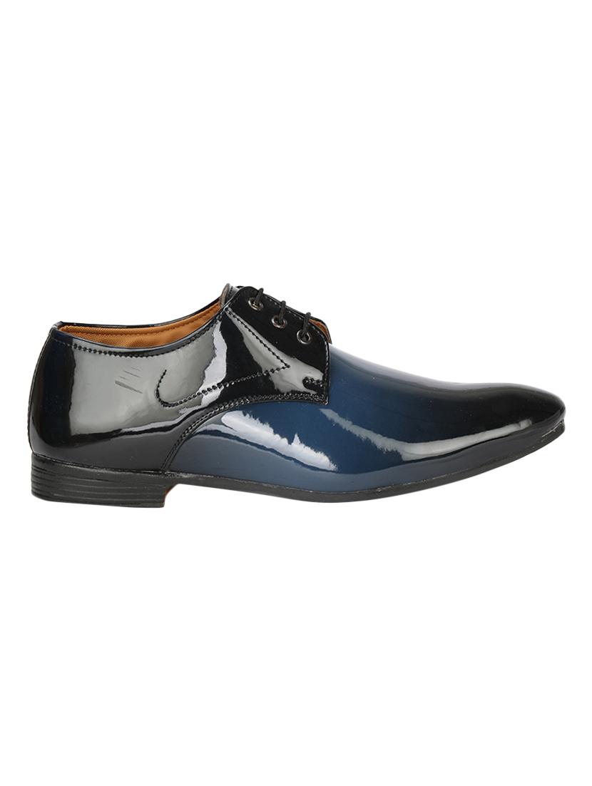 blue patent leather lace-up derbys - 16618989 - Zoom Image - 2