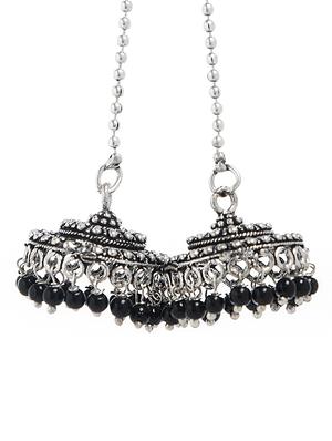 silver metal jhumka earring - 16619112 - Standard Image - 2