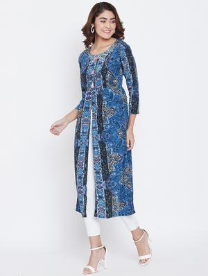 front slit abstract tunic - 16619227 - Standard Image - 2