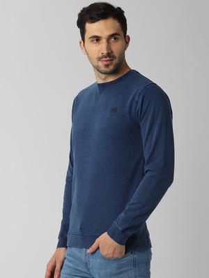 navy blue solid sweatshirt - 16620143 - Standard Image - 2