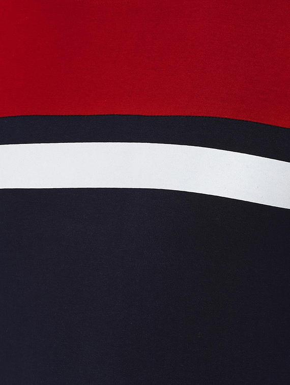 navy blue color block t-shirt - 16620745 - Zoom Image - 5