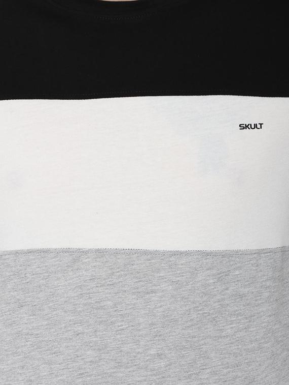 grey color block cut & sew t-shirt - 16620748 - Zoom Image - 5
