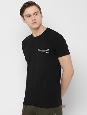 black solid pocket t-shirt - 16620750 - Standard Image - 2