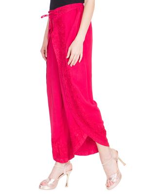 embroidered wrap palazzo - 16627251 - Standard Image - 2