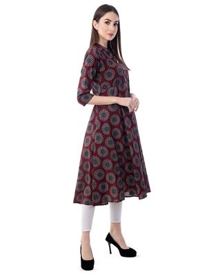printed flared kurta - 16628524 - Standard Image - 2