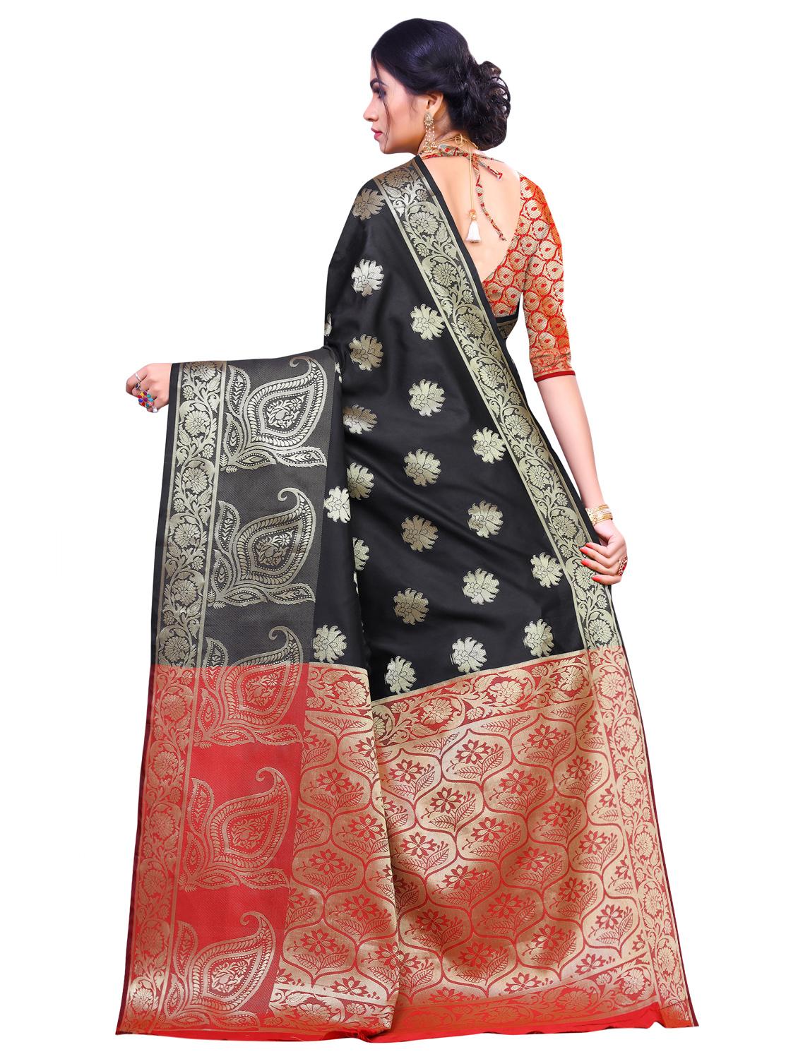 self-design woven saree with blouse - 16629518 - Zoom Image - 2