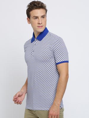 blue printed polo t-shirt - 16629764 - Standard Image - 2