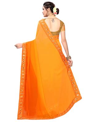 bordered ombre saree with blouse - 16629804 - Standard Image - 2