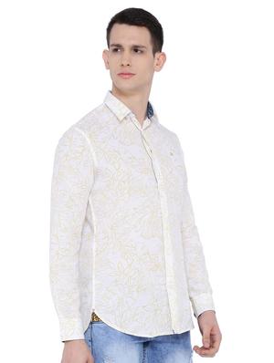 white printed casual shirt - 16629892 - Standard Image - 2