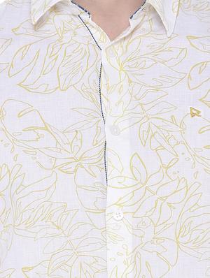 white printed casual shirt - 16629892 - Standard Image - 5