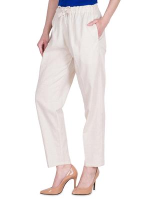 drawstring waist solid trouser - 16629938 - Standard Image - 2