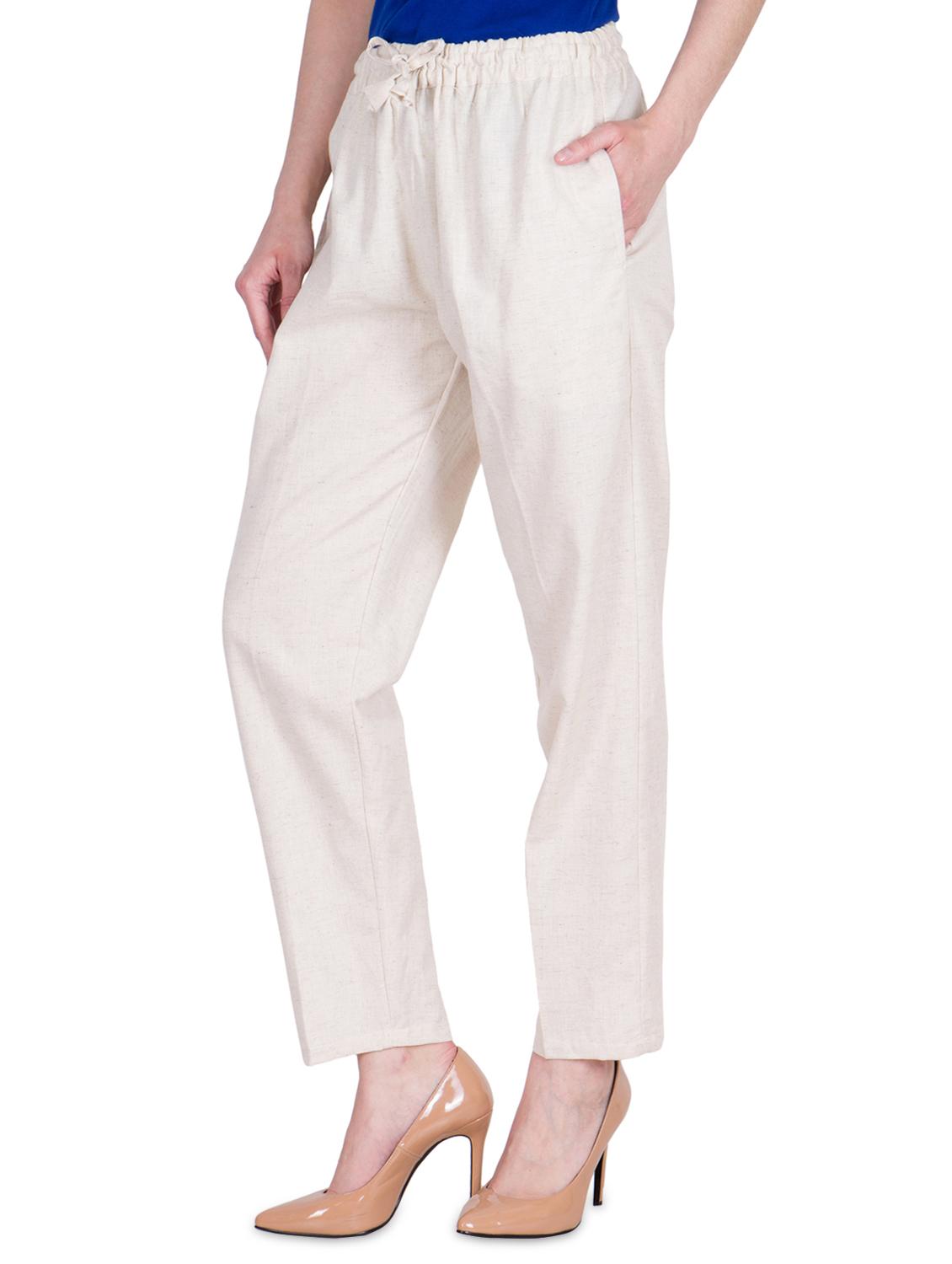 drawstring waist solid trouser - 16629938 - Zoom Image - 2