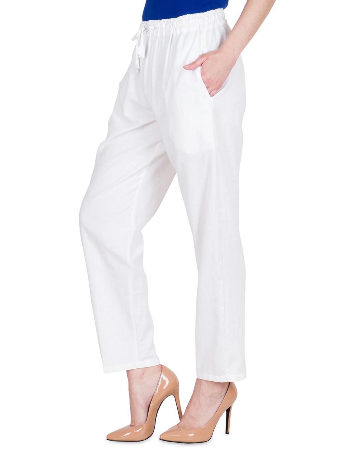 drawstring waist straight palazzo - 16629943 - Zoom Image - 2
