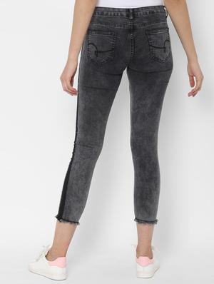 frayed hem side taping jean - 16630136 - Standard Image - 2