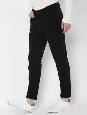 black plain denim jeans - 16630141 - Standard Image - 2