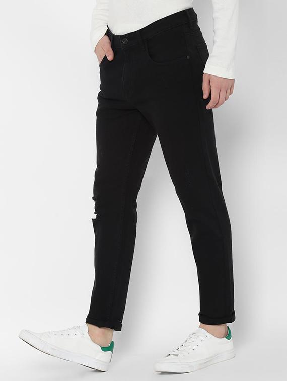 black plain denim jeans - 16630141 - Zoom Image - 2