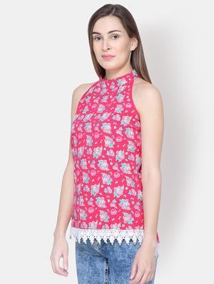 halter neck laced hem top - 16630375 - Standard Image - 2