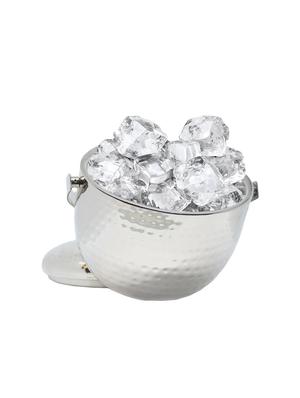 stainless steel ice bucket with hammered design - 16630791 - Standard Image - 2