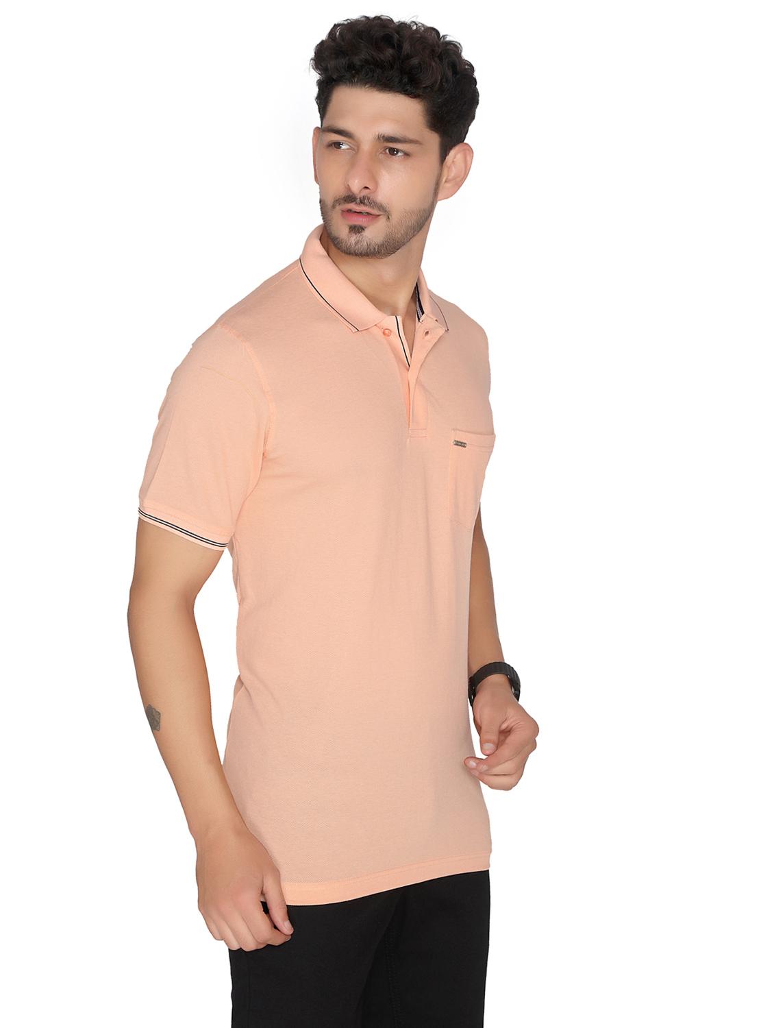 peach solid t-shirt - 16631103 - Zoom Image - 2