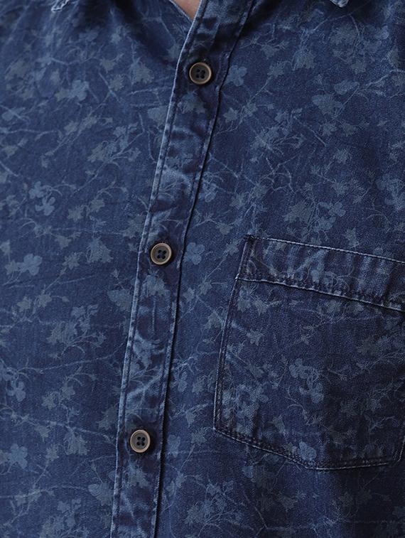 blue printed casual shirt - 16631228 - Zoom Image - 5
