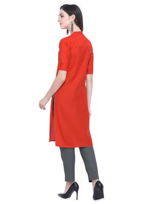 solid straight kurta - 16631261 - Standard Image - 2
