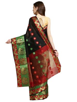 self-design woven saree with blouse - 16631331 - Standard Image - 2