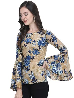 bell sleeved floral top - 16631524 - Standard Image - 2