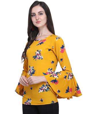 bell sleeved floral top - 16631528 - Standard Image - 2