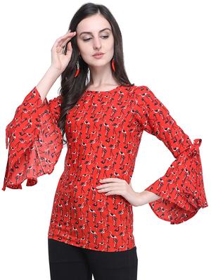 bell sleeved quirky top - 16631530 - Standard Image - 2