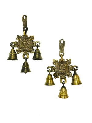 brass lakshmi ganesh outdoor hanging bell - 16631700 - Standard Image - 2